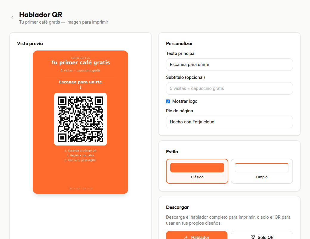 Descarga tu hablador QR